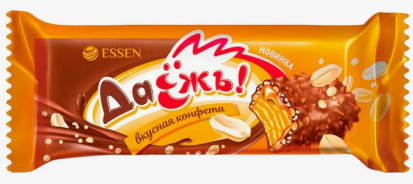 Конфета «ДаЁжь!» с карамелью, арахисом и криспи